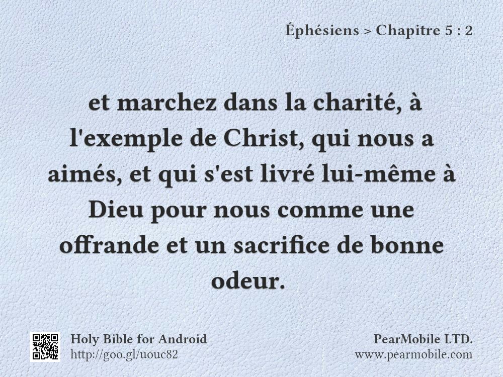 Éphésiens, Chapitre 5:2